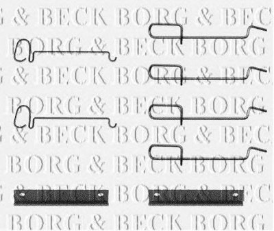 BORG & BECK bbk1131 -  Комплектующие, колодки дискового тормоза